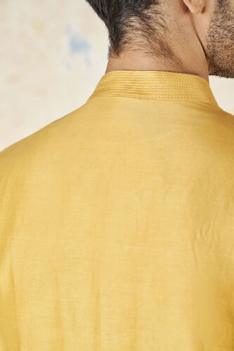 Udyan Silk Kurta - Mustard, Mustard, image 6