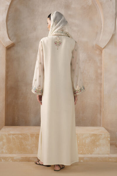 Seyoum Embroidered Mul Kaftan - Natural