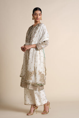 Ainara Gota Patti Silk Suit Set - Ivory, Ivory, image 2