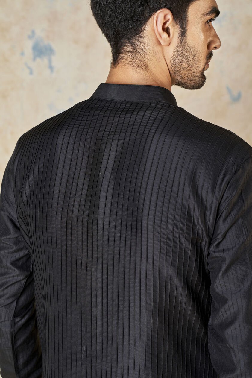 Sifar Silk Kurta - Black, Black, image 8