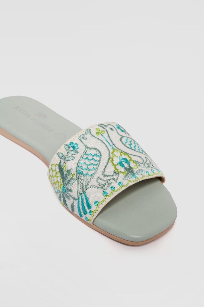 4 - Parindey Sliders - Mint Green, image 4