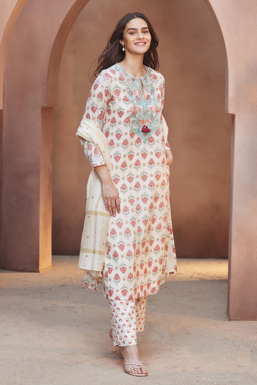 Aritri Suit Set - Cream, Cream, image 1