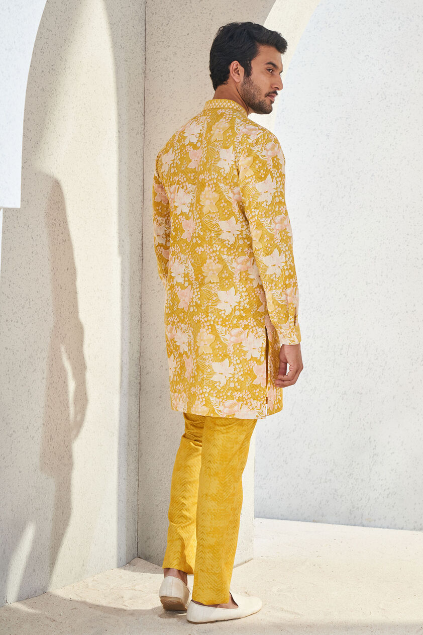 Malhar Kurta - Mustard, Mustard, image 3