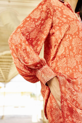 Saunter Hand-block Printed Coord - Rust, Rust, image 5