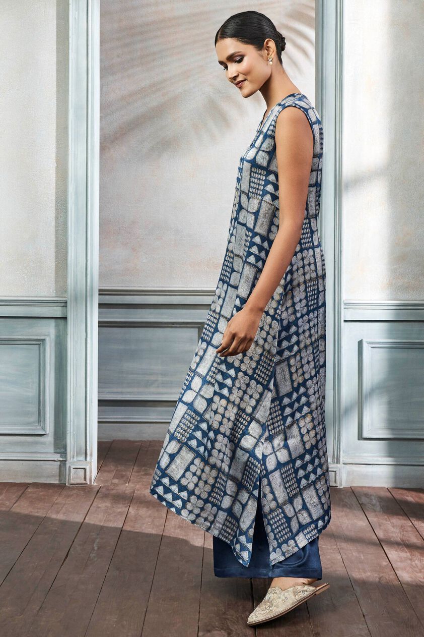 3 - Bilvani Kurta Set - Indigo, image 3