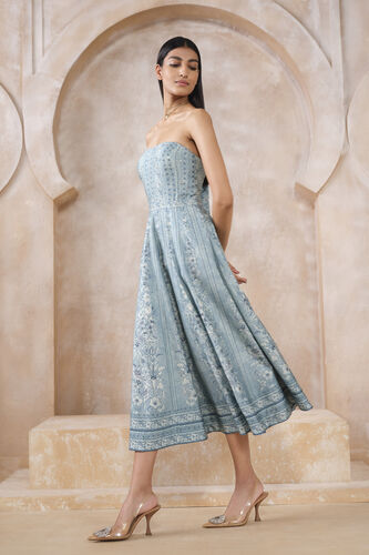 Elazar Dress - Blue, Blue, image 3