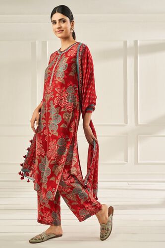 2 - Jasia Kurta Set – Red, image 2