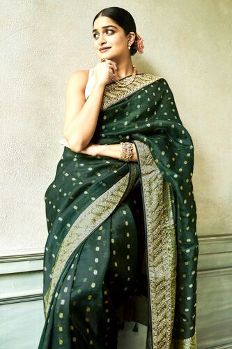 6 - Rasya Saree Set – Green, image 6