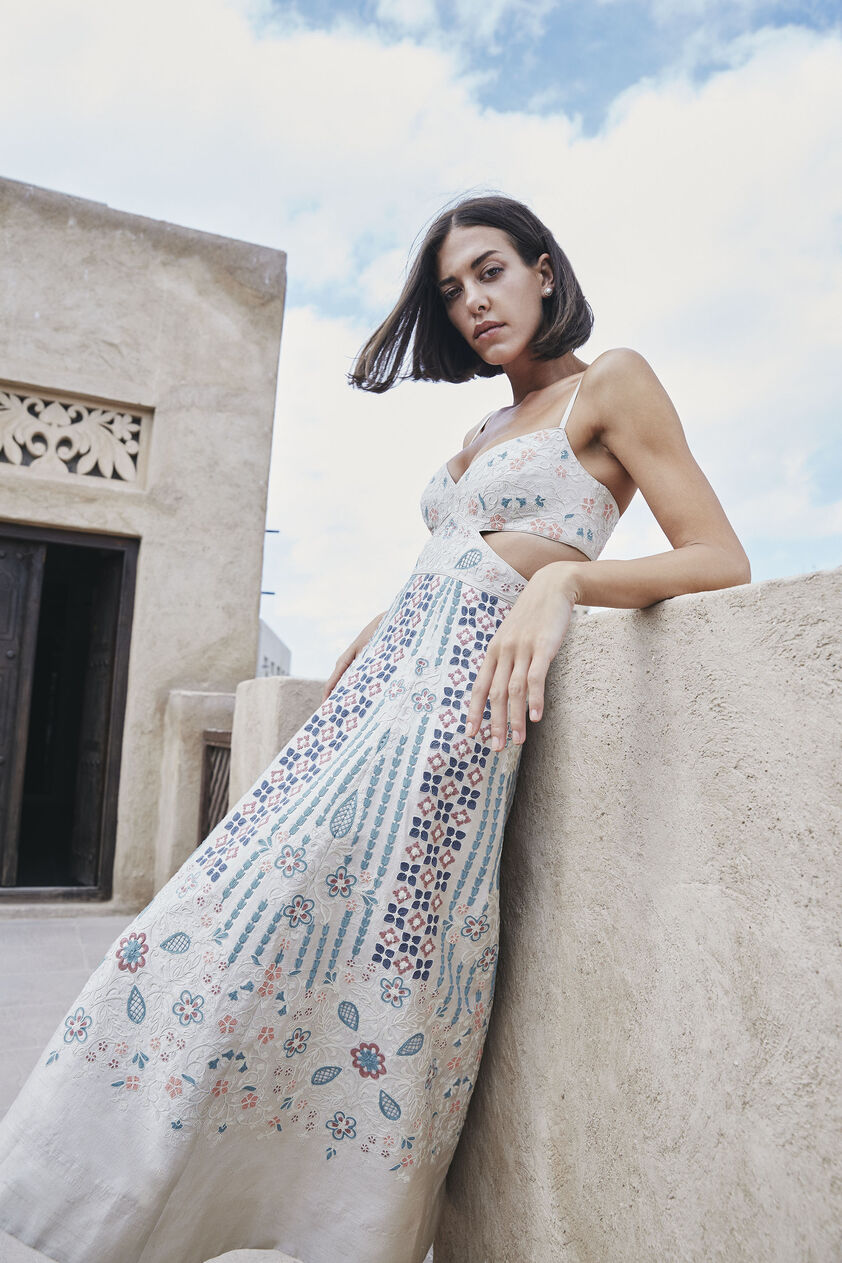 Menouma Dress - Cream, Cream, image 1