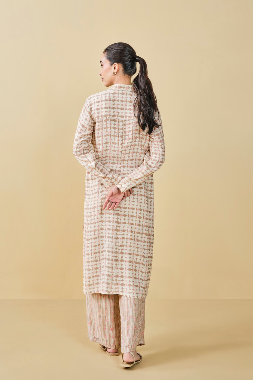 Wilderness Hand-block Printed Linen Co-ord - Beige, Beige, image 8