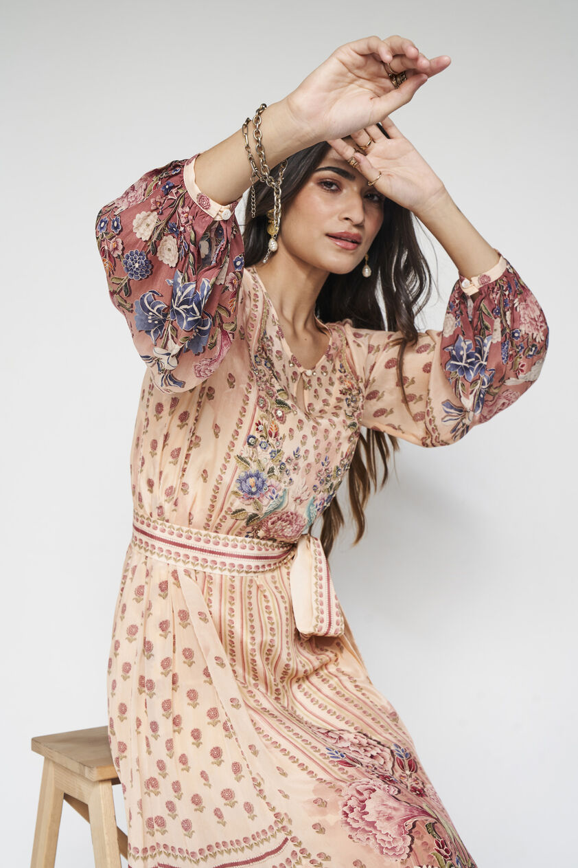 Isbah Tunic - Peach, Peach, image 5