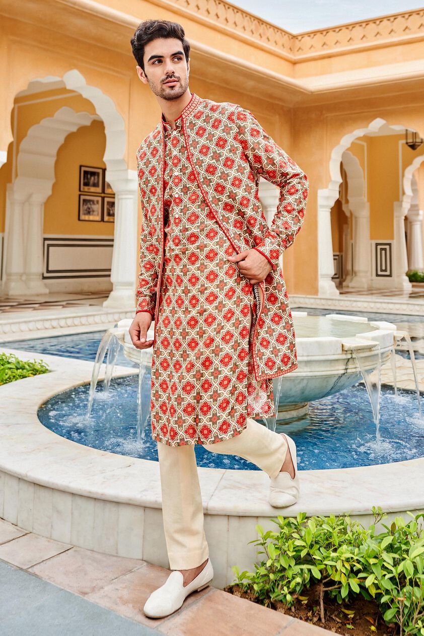 Kairav Nehru Jacket - Beige, Beige, image 1