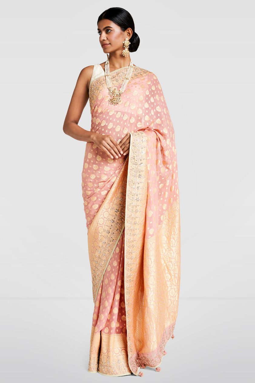 1 - Benaras Saree in Blush, image 1