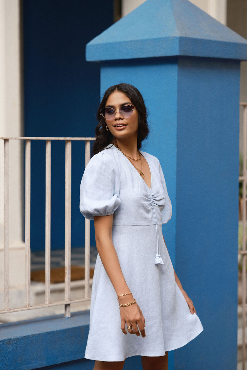 Flora Dress - Powder Blue, Powder Blue, image 4