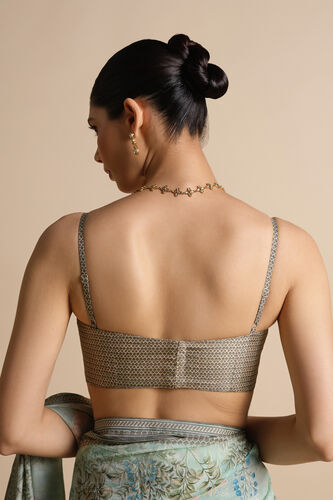 Romney Printed Saree - Sage, Sage, image 8