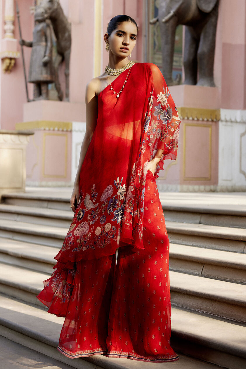 Elaheh Pant Set - Red, Red, image 2