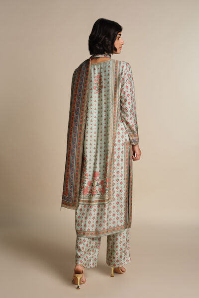 Anat Silk Suit Set - Sage