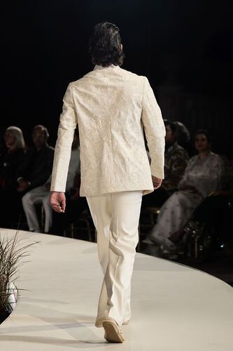 Idril Embroidered Cord Jacket Set - Off White, Off White, image 2