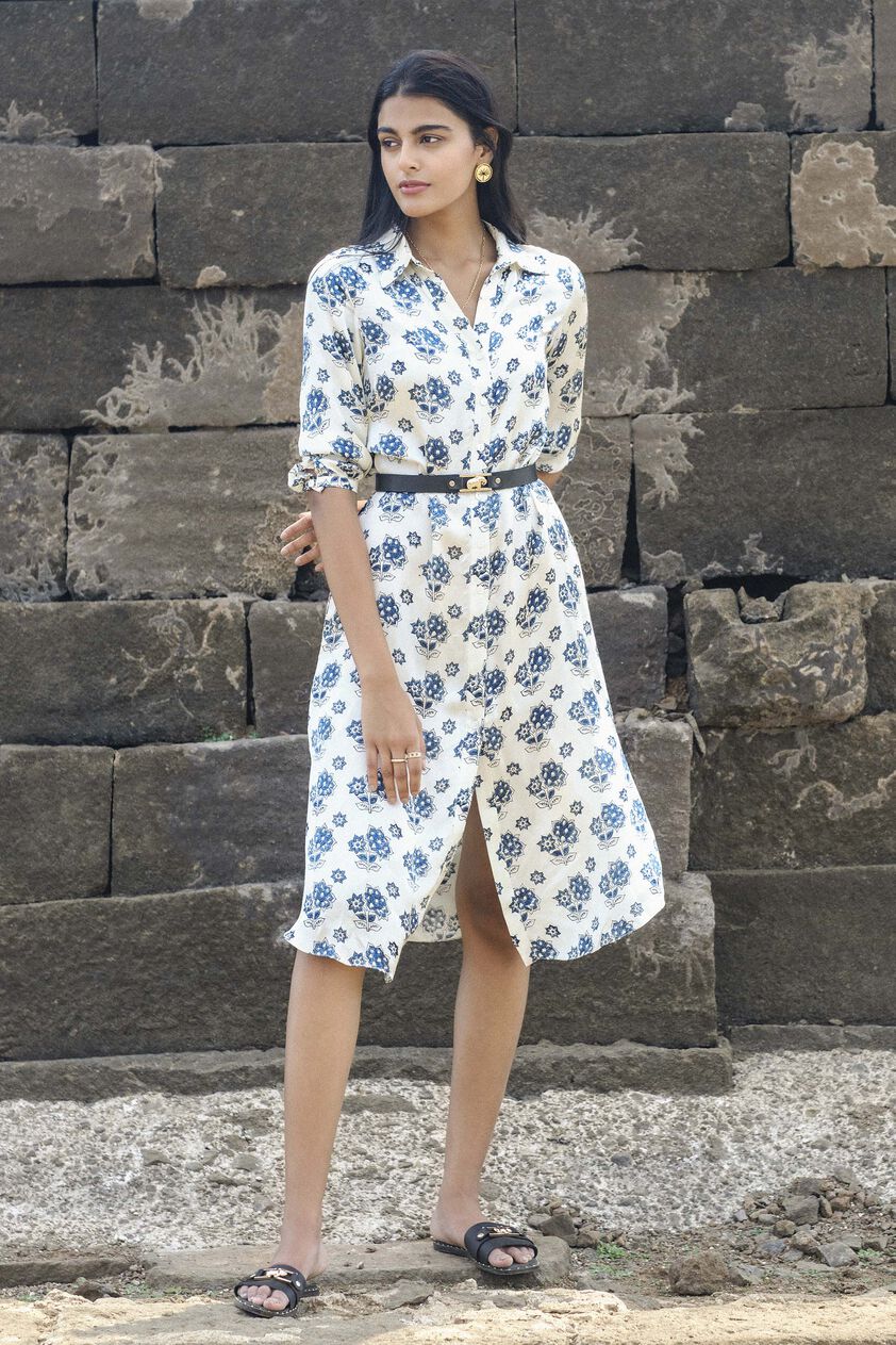 Bloom Tunic Dress - Ecru, Ecru, image 3