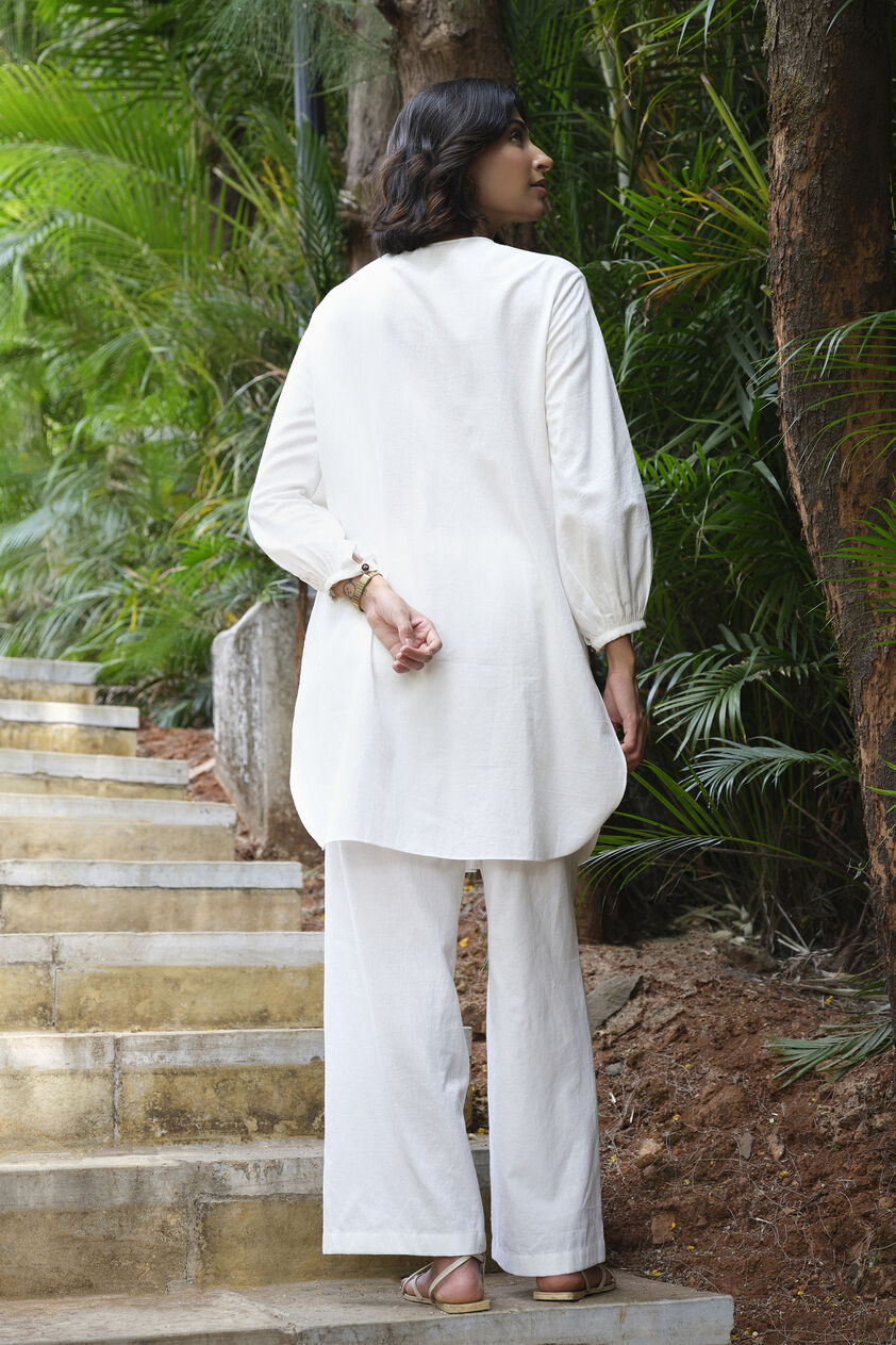 Yarrow Handwoven Khadi Co-ord - Ivory, Ivory, image 2