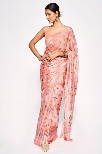 4 - Aazeen Saree – Peach, image 4
