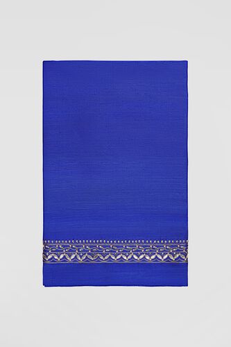 Anushna Handcrafted Badla Georgette Saree - Blue, Blue, image 4