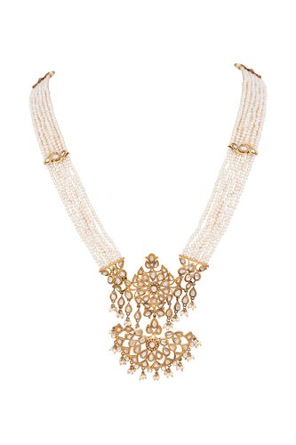 Crystal & Pearl String Necklace, , image 1