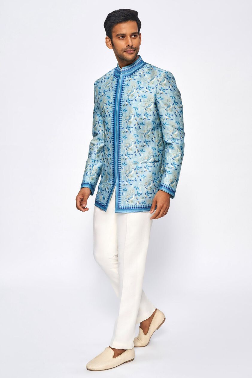 2 - Malaank Bandhgala - Powder Blue, image 2