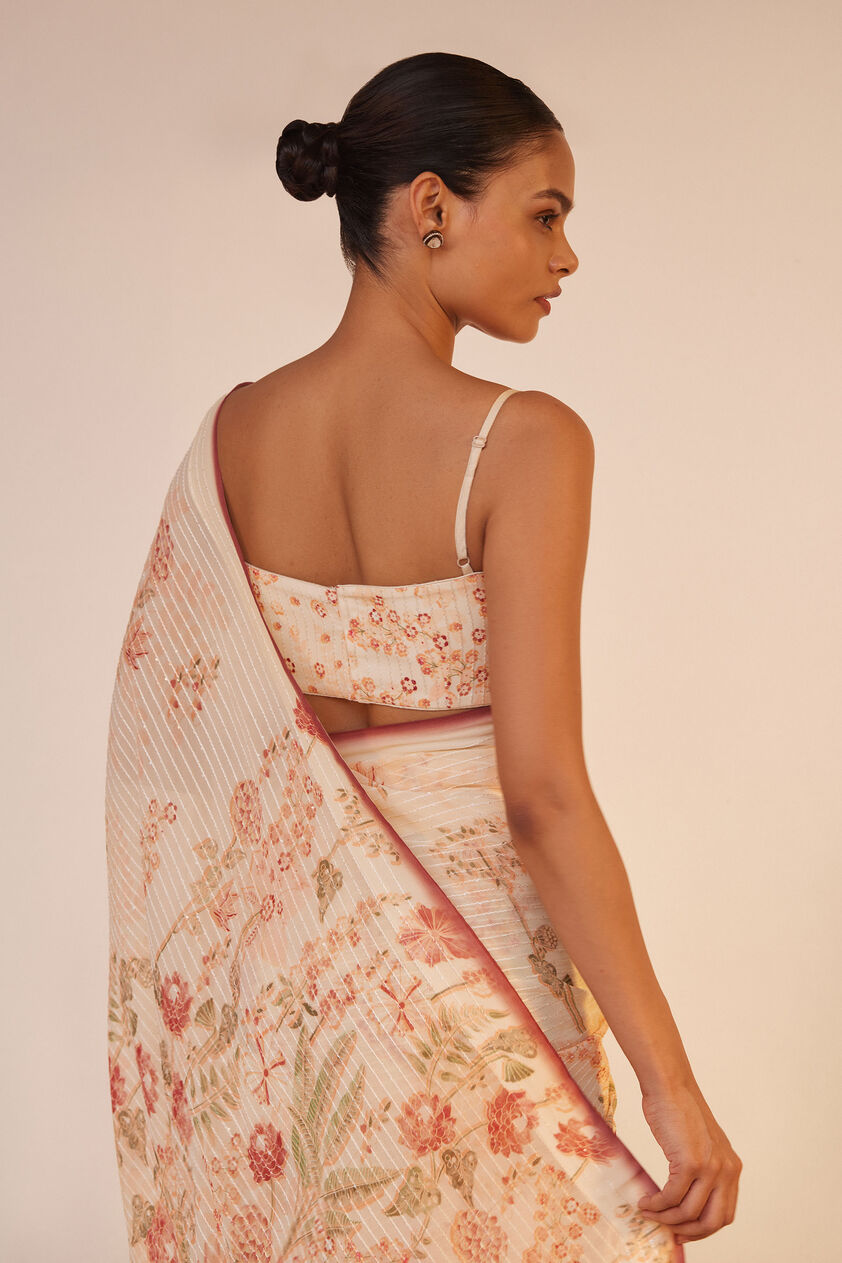 Kiana Saree Set - White, White, image 5