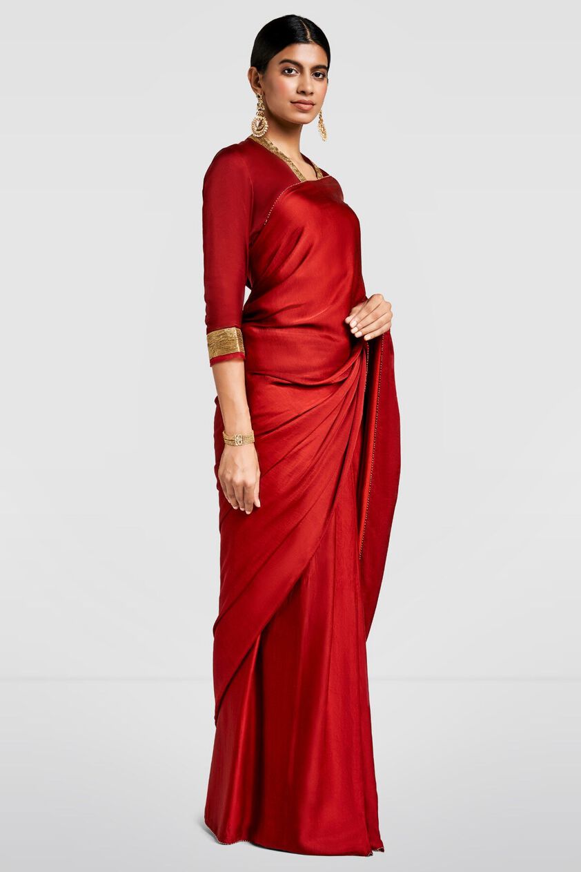 3 - Satin Saree, image 3