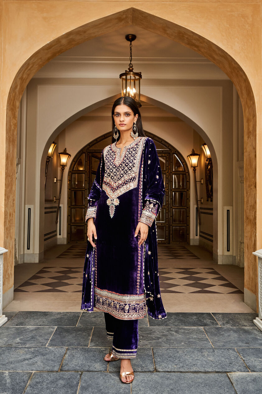 Taahira Suit Set - Violet, Violet, image 1