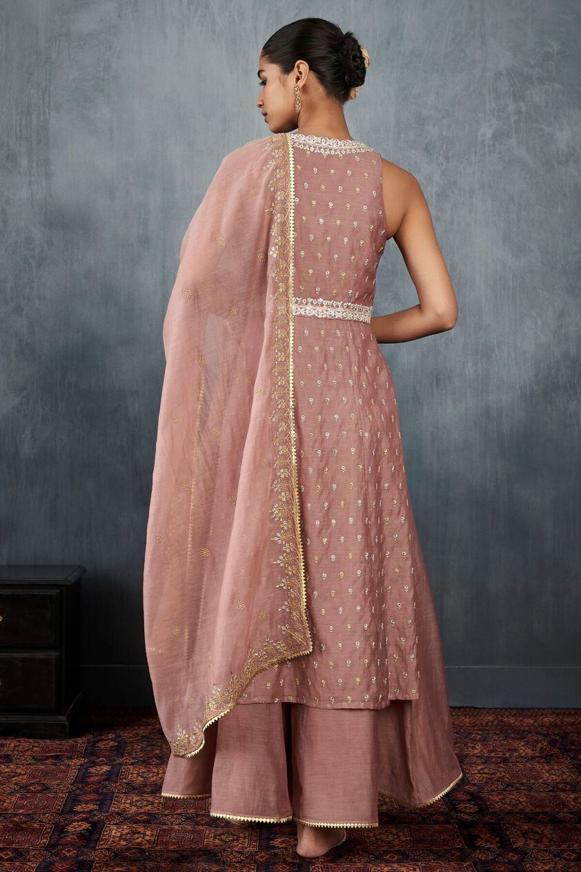 4 - Manini Kurta Set – Old Rose, image 4