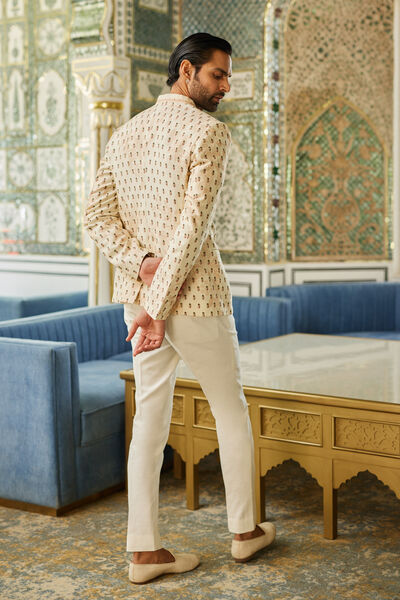 Eshan Silk Bandhagala - Ivory