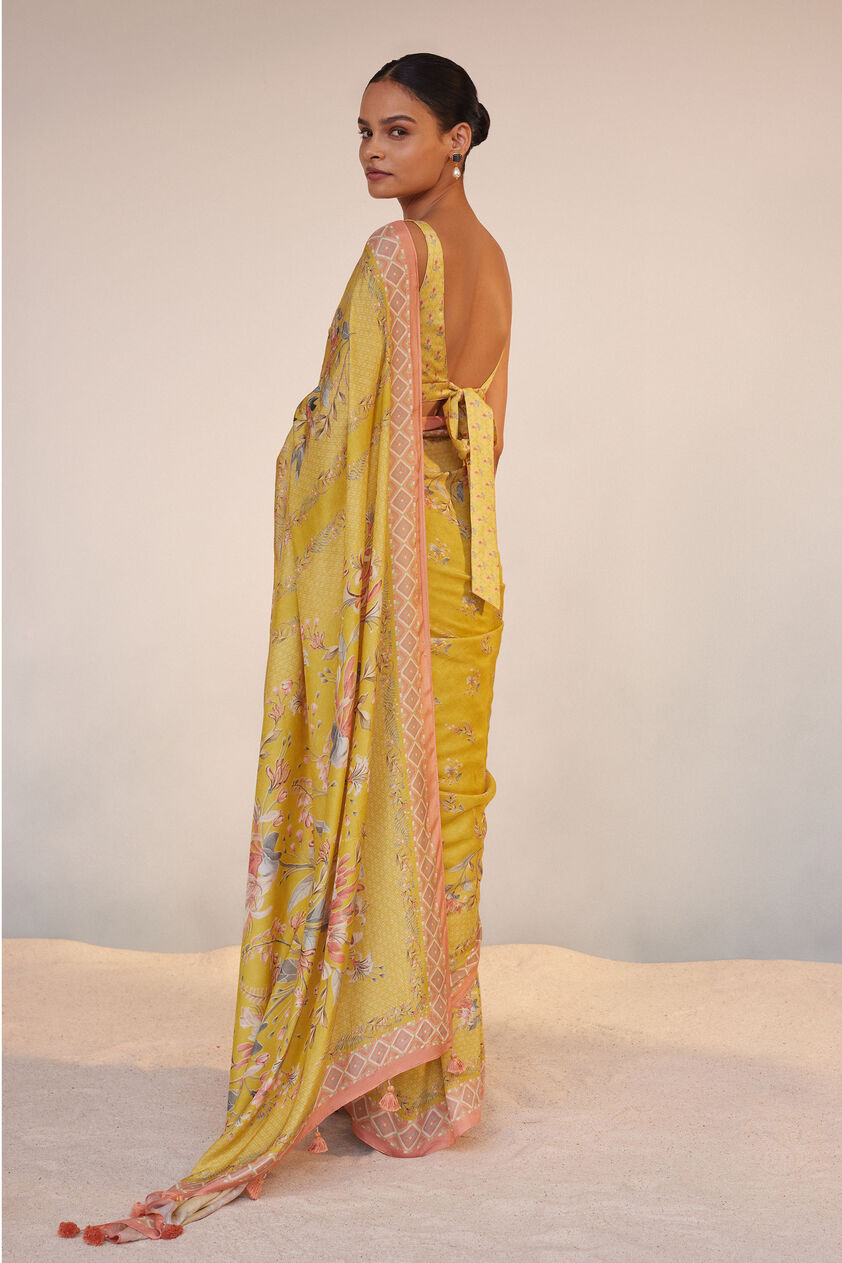 Ember Saree Set - Mustard, Mustard, image 3