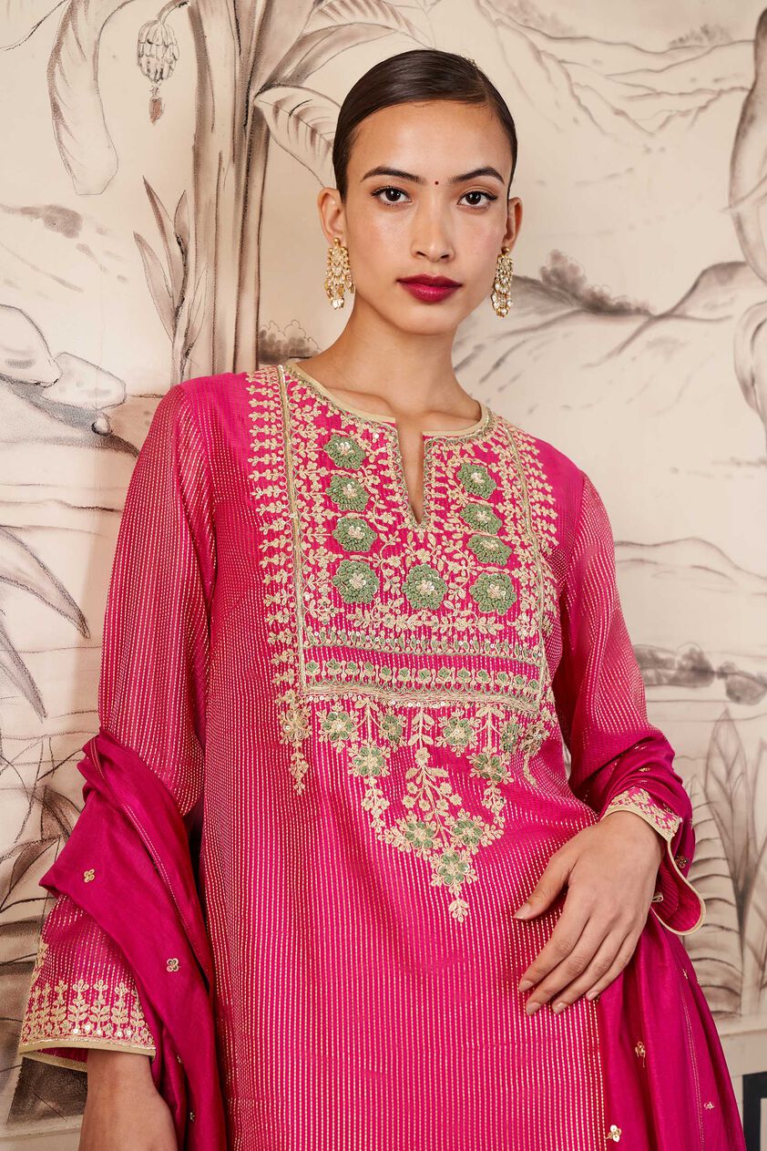Jasnaaz Suit Set - Hot Pink, Hot Pink, image 6