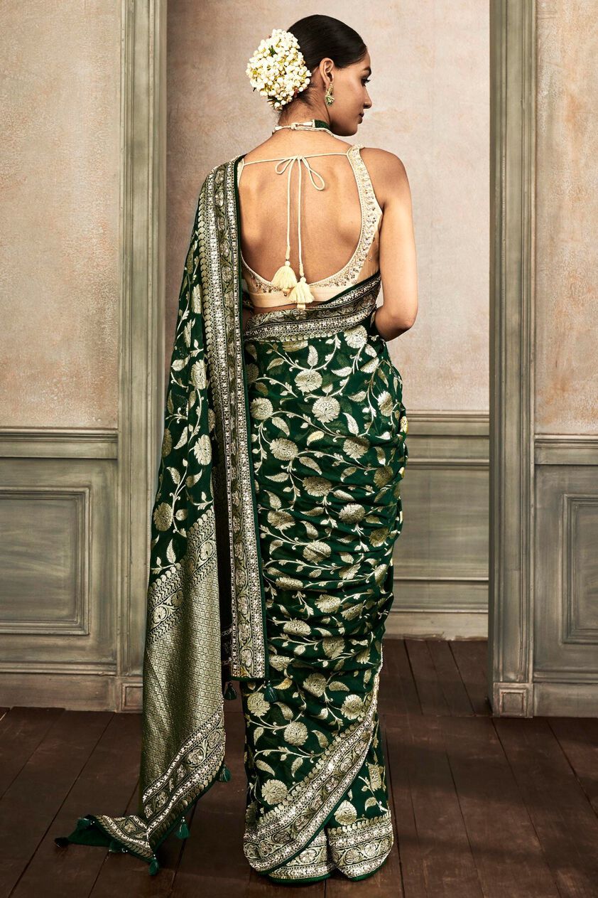 3 - Pameela Benarasi Saree – Green, image 3