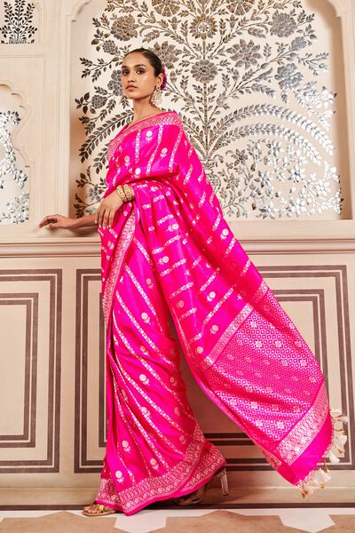 Sravya Benarasi Saree - Pink