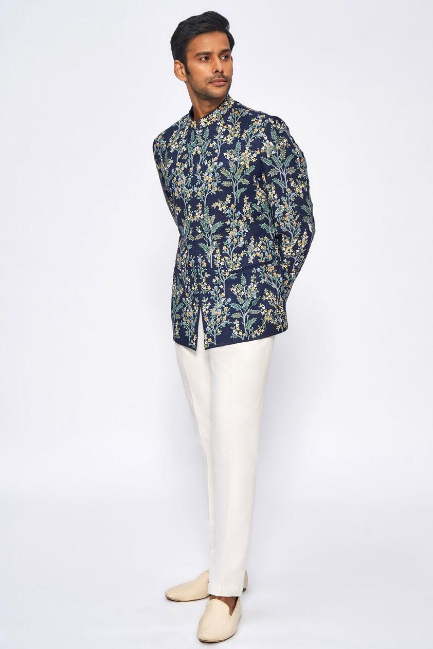 1 - Ipsit Bandhgala - Navy, image 1