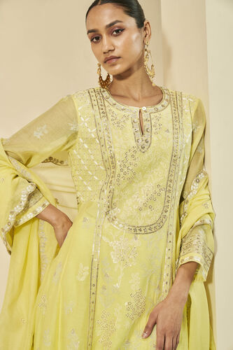 Belize Embroidered Mul Suit Set - Yellow, Yellow, image 4