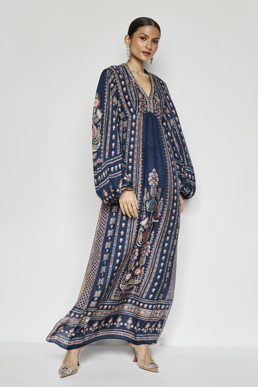 Eranthe Lyocell Kaftan - Blue, Blue, image 2