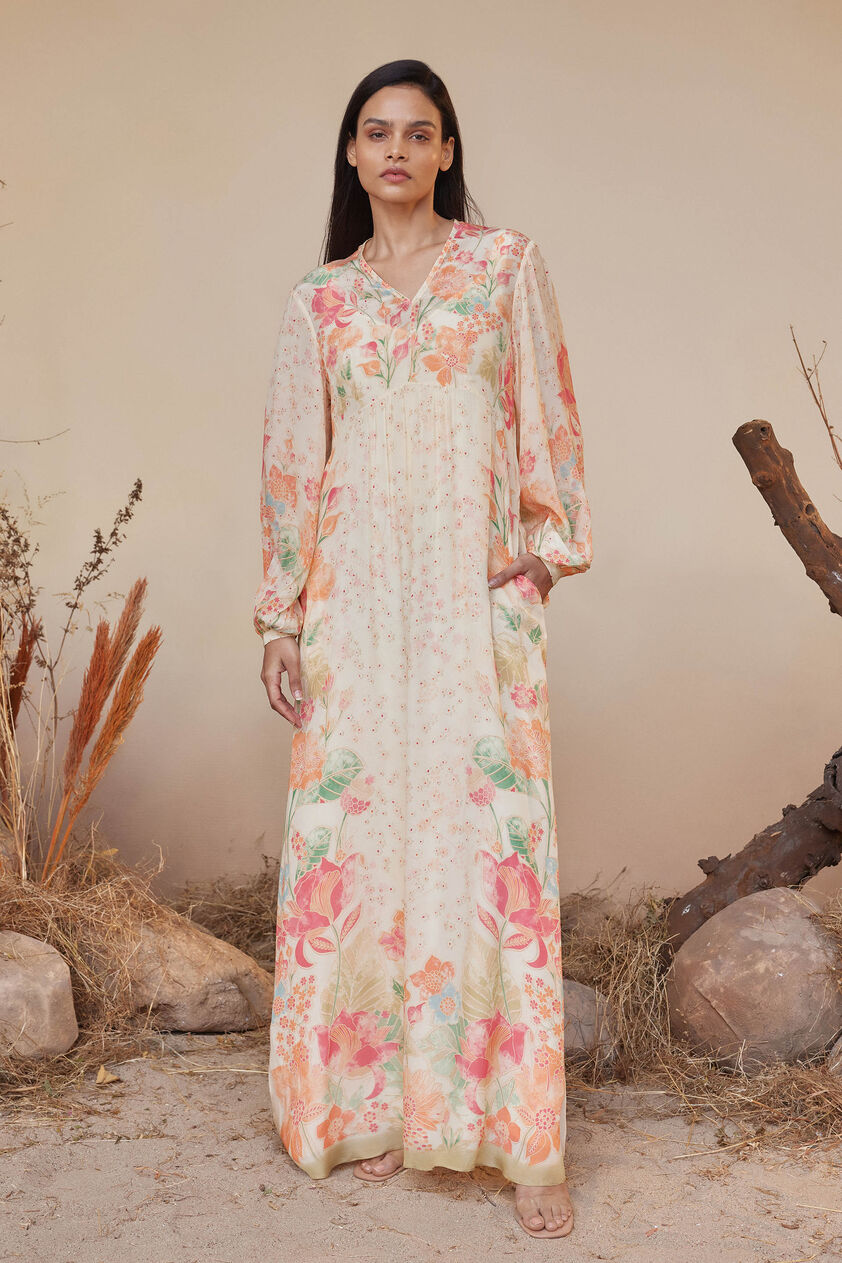 Alaya Kaftan - Cream, Cream, image 1