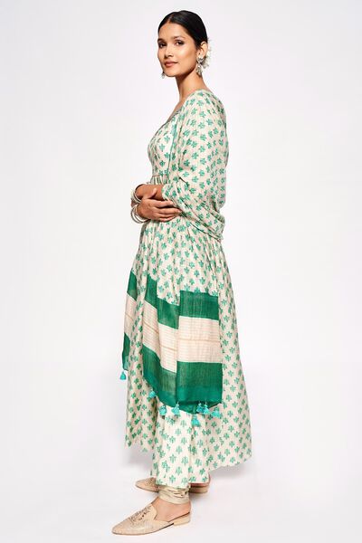 Hoor Anarkali Set - Green