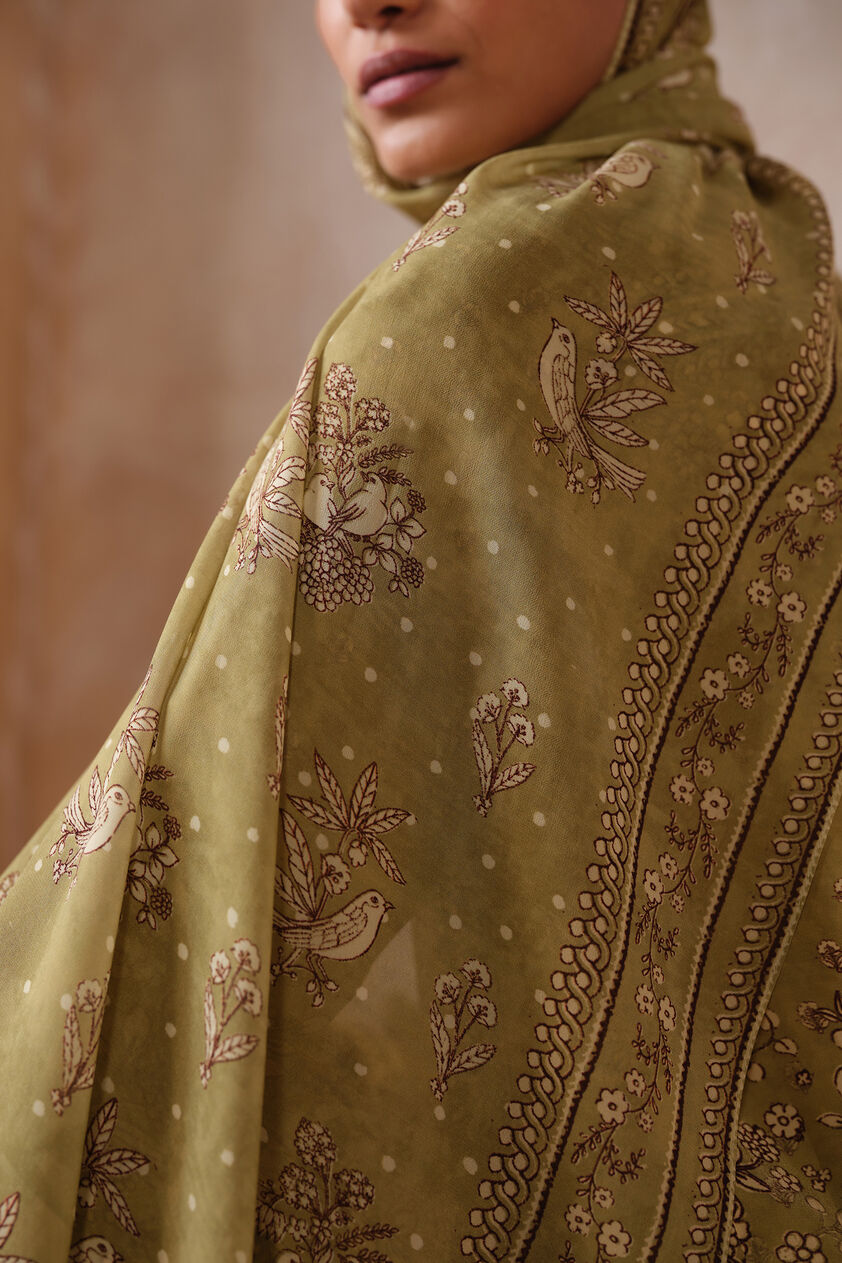 Gwylan Stole - Sage, Sage, image 2