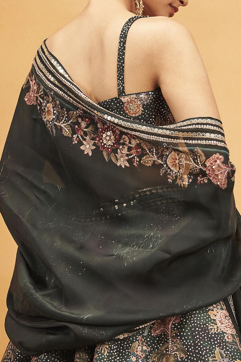 Whisper Of The Wildforest Lehenga Set - Green, Green, image 3