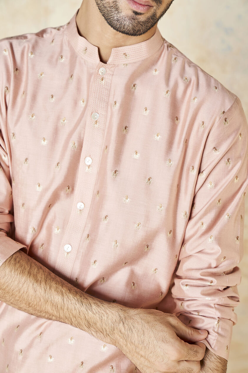 Risay Silk Kurta - Pink, Pink, image 6