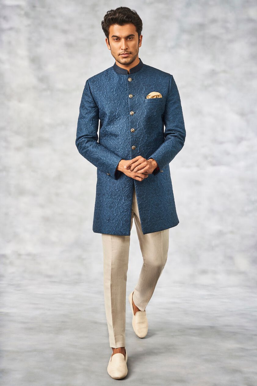 1 - Enayat Sherwani – Navy Blue, image 1