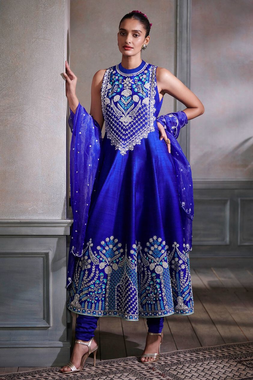 1 - Pehel Anarkali Set - Blue, image 1