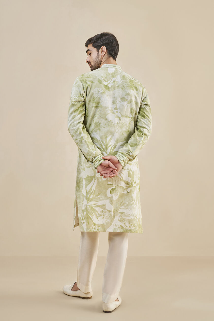 From The Tropics Kurta - Lime, Lime, image 2