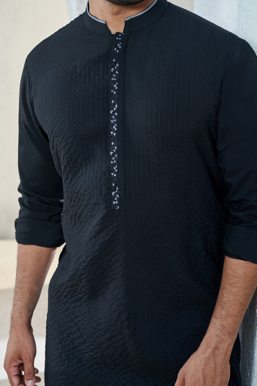 Afraz Kurta - Black, Black, image 8