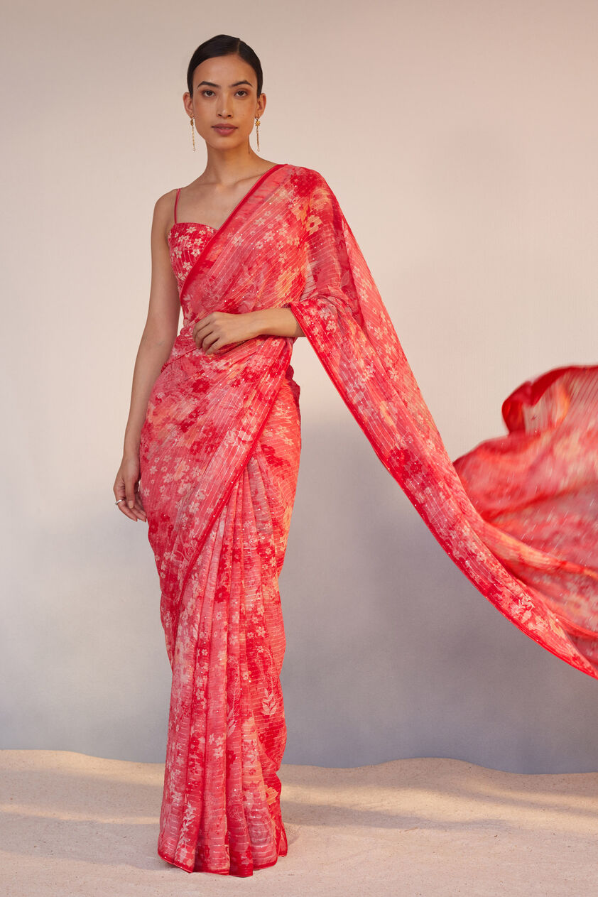 Rosalba Saree - Pink, Pink, image 1